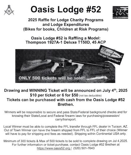 Lodge Raffle Poster